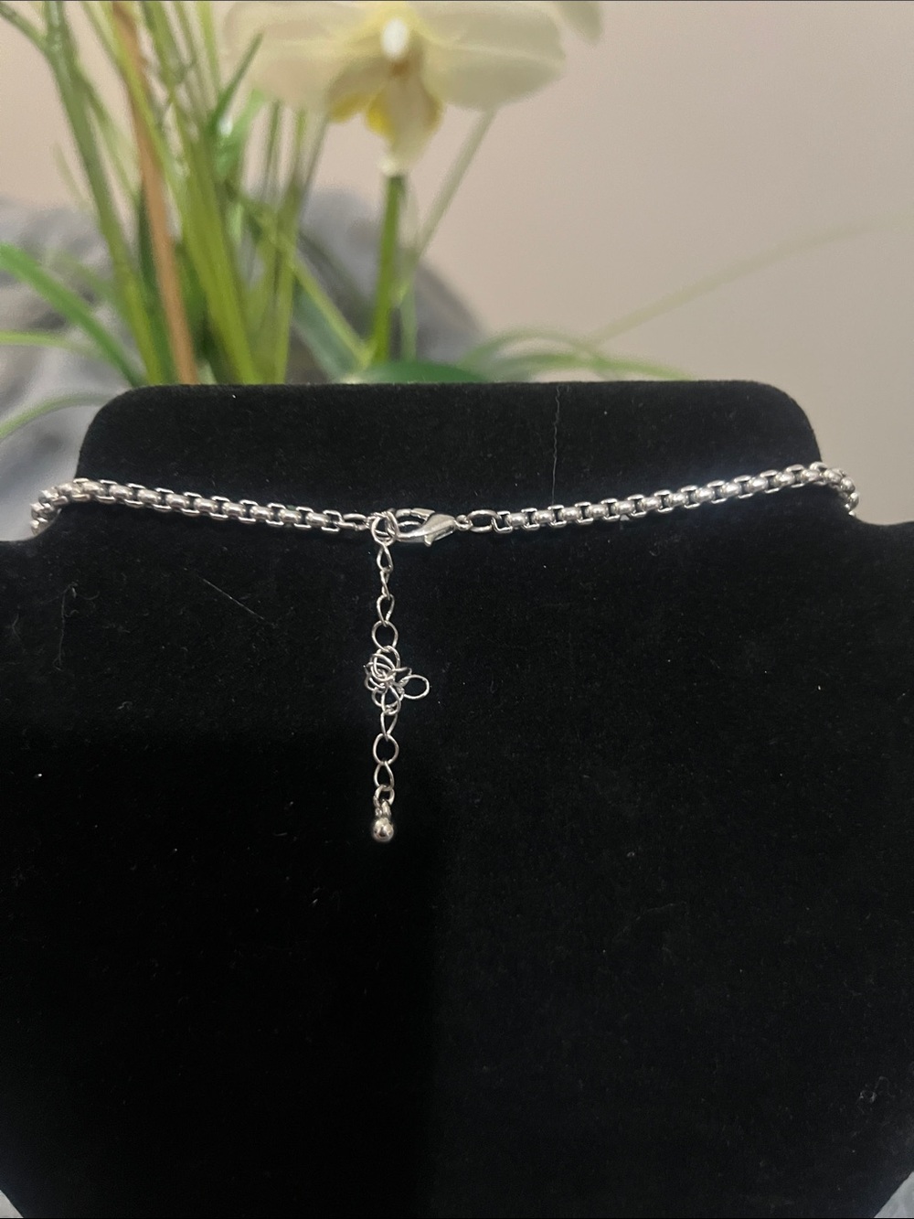 Silver Necklace and Earrings Set with Orange Gemstone Pendant NWOT retail $45 - Picture 6 of 6